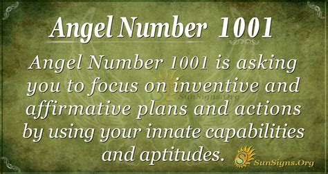 Angel Number 1001 Meaning – Personal Development